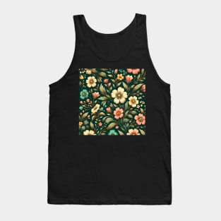 Spring Floral Illustration Tank Top